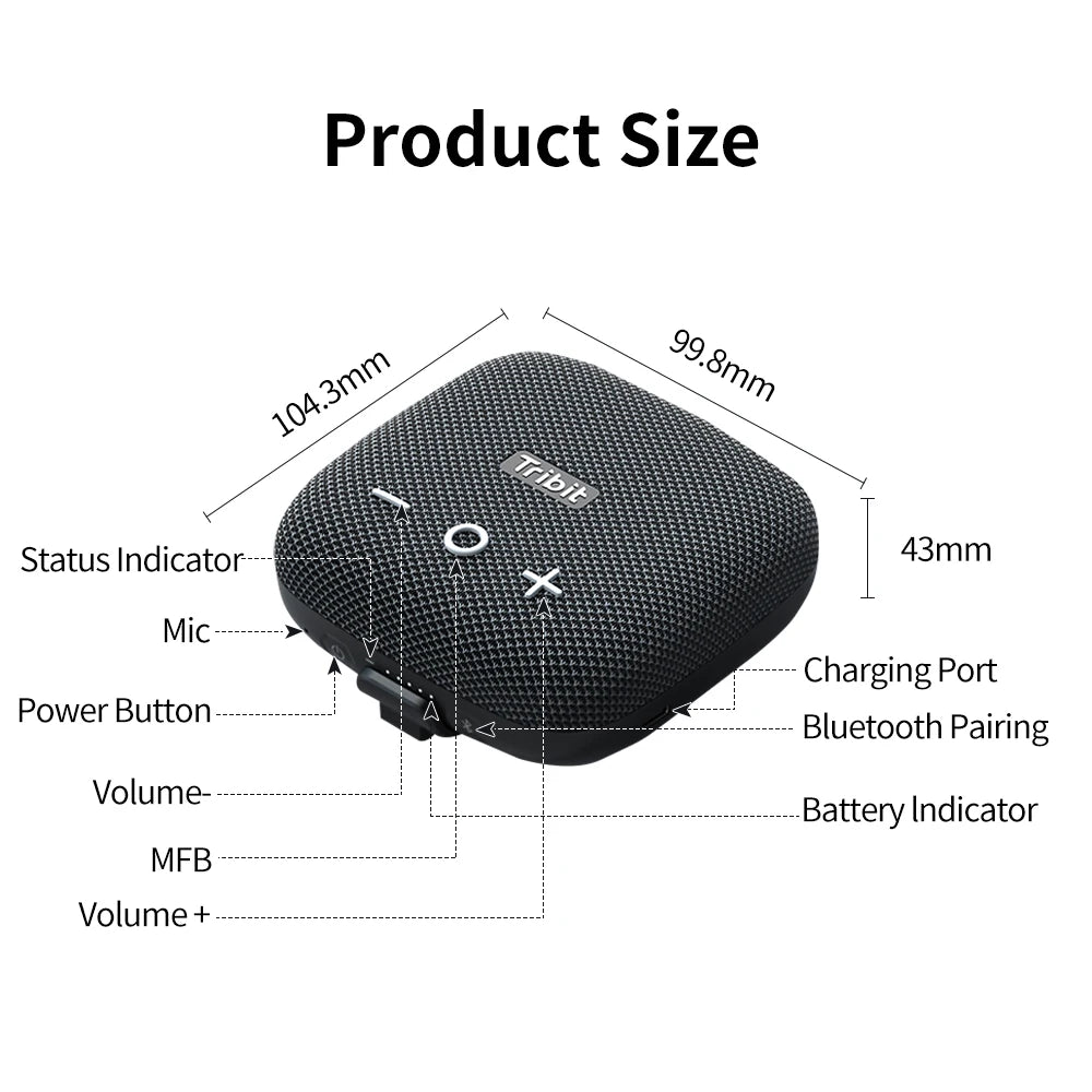 Tribit StormBox Micro 2 Portable Bluetooth Speaker