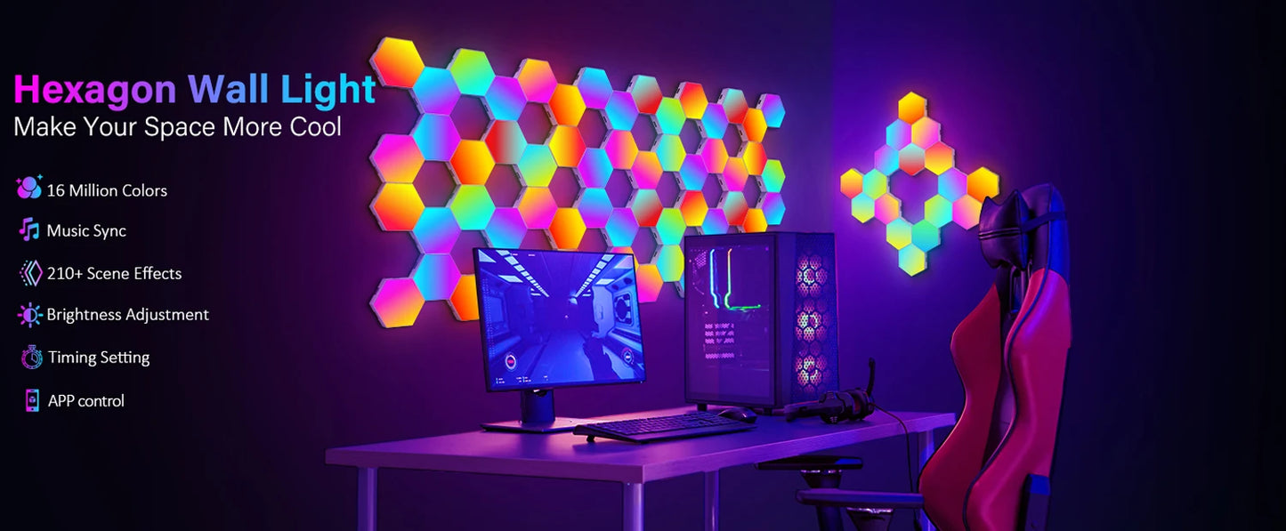 NinjaPeak™ Smart Hexagonal Wall Led Light